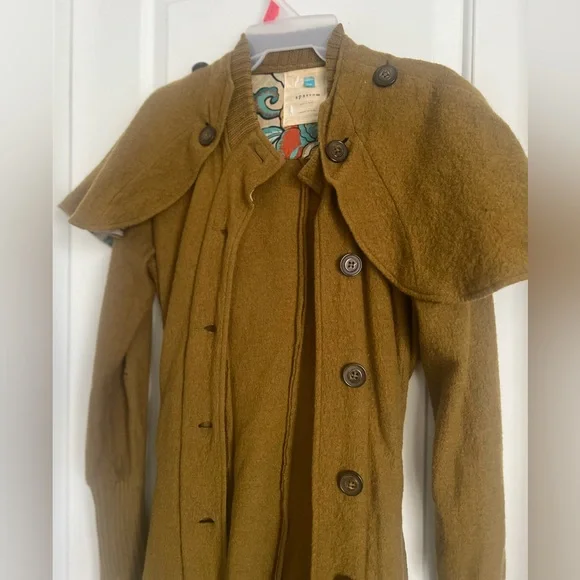 Anthropologie Sparrow Wool Cape Cardigan Coat | M - Picture 6 of 13